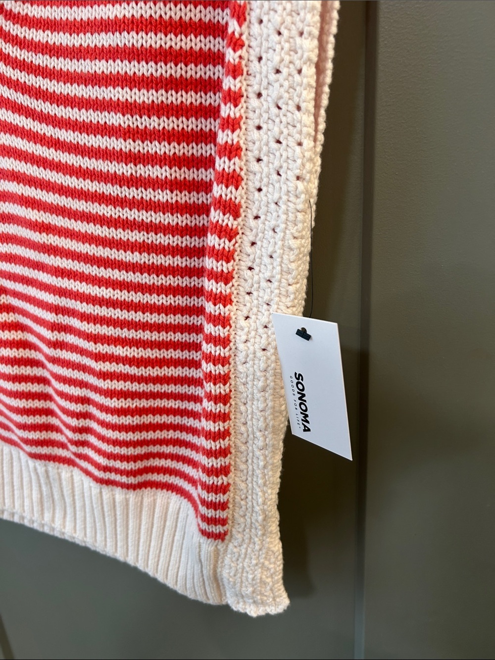 Sonoma Striped V-Neck Polo Sweater New Size Medium! - Picture 5 of 7